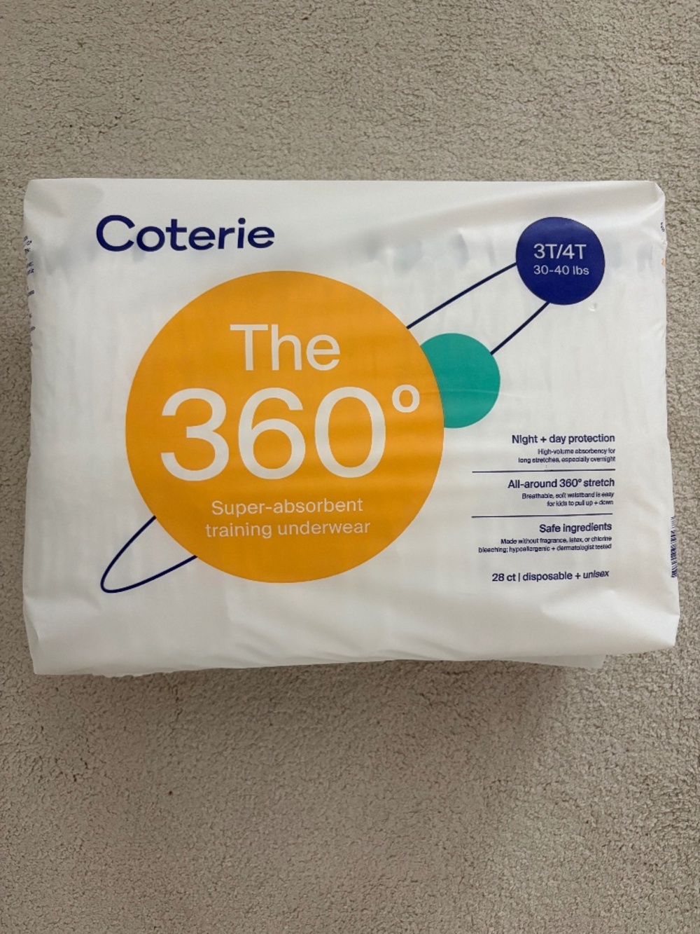 Unopened pack Coterie The 360 size 3T/4T